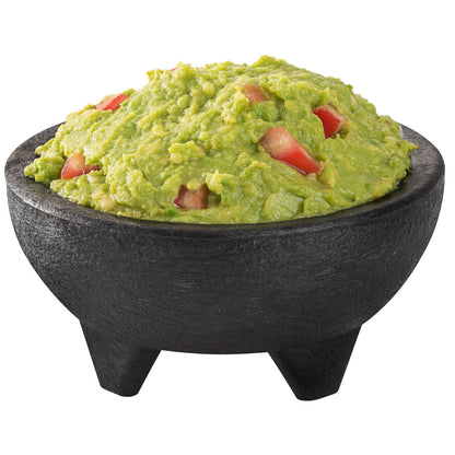 Chef 101 10 oz Black Thermal Plastic Molcajete Bowl - 5 1/4" x 5 1/4" x 2 1/2" - 1 count box