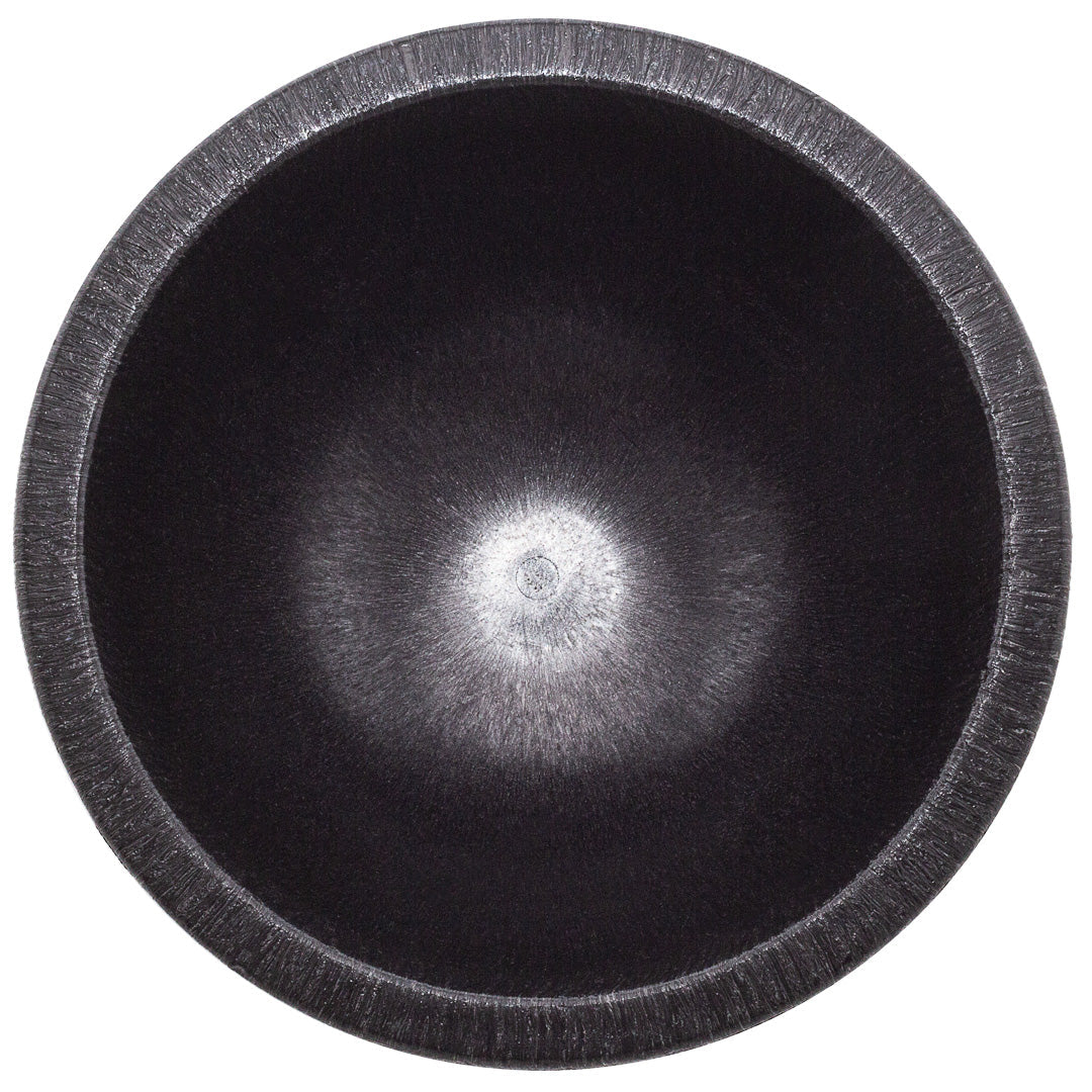 Chef 101 56 oz Black Thermal Plastic Molcajete Bowl - 8 3/4" x 8 3/4" x 4" - 1 count box
