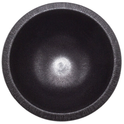 Chef 101 56 oz Black Thermal Plastic Molcajete Bowl - 8 3/4" x 8 3/4" x 4" - 1 count box