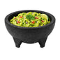 Chef 101 56 oz Round Black Thermal Plastic Molcajete Bowl - 8 3/4" x 8 3/4" x 4" - 10 count box