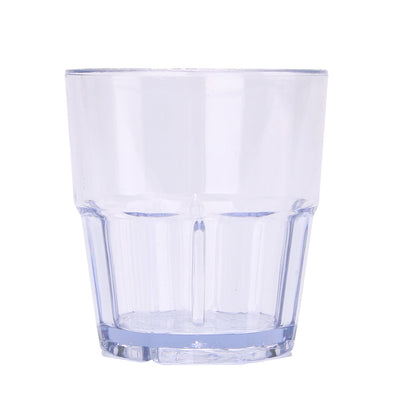 Bev Tek 9 oz Clear Plastic Tumbler - Shatter-Resistant - 3 1/2" x 3 1/2" x 3 1/2" - 10 count box