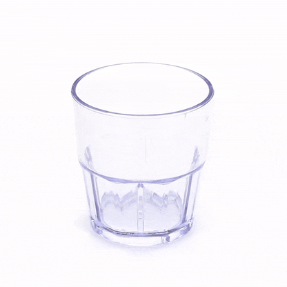 Bev Tek 9 oz Clear Plastic Tumbler - Shatter-Resistant - 3 1/2" x 3 1/2" x 3 1/2" - 10 count box