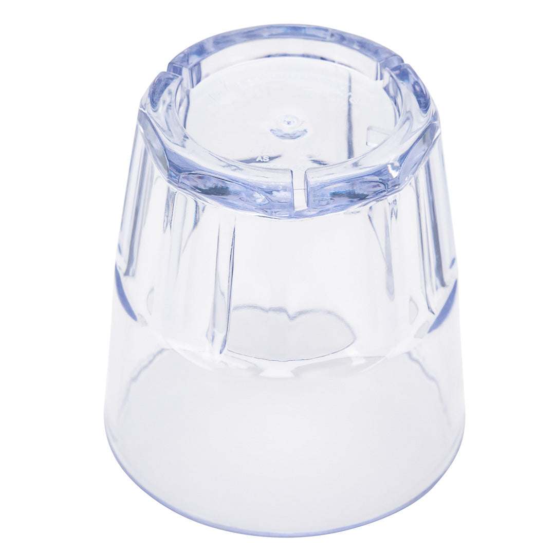 Bev Tek 9 oz Clear Plastic Tumbler - Shatter-Resistant - 3 1/2" x 3 1/2" x 3 1/2" - 10 count box