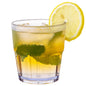 Bev Tek 9 oz Round Clear Plastic Tumbler - Shatter-Resistant - 3 1/2" x 3 1/2" x 3 1/2" - 50 count box
