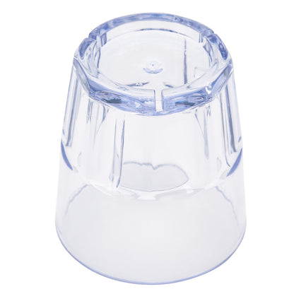 Bev Tek 9 oz Round Clear Plastic Tumbler - Shatter-Resistant - 3 1/2" x 3 1/2" x 3 1/2" - 50 count box