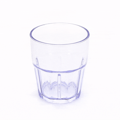 Bev Tek 12 oz Clear Plastic Tumbler - Shatter-Resistant - 3 1/2" x 3 1/2" x 4" - 10 count box