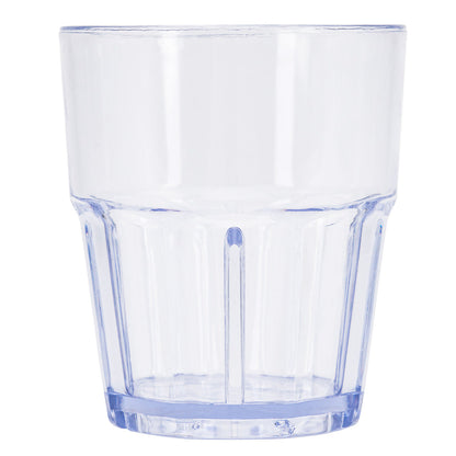 Bev Tek 12 oz Clear Plastic Tumbler - Shatter-Resistant - 3 1/2" x 3 1/2" x 4" - 10 count box