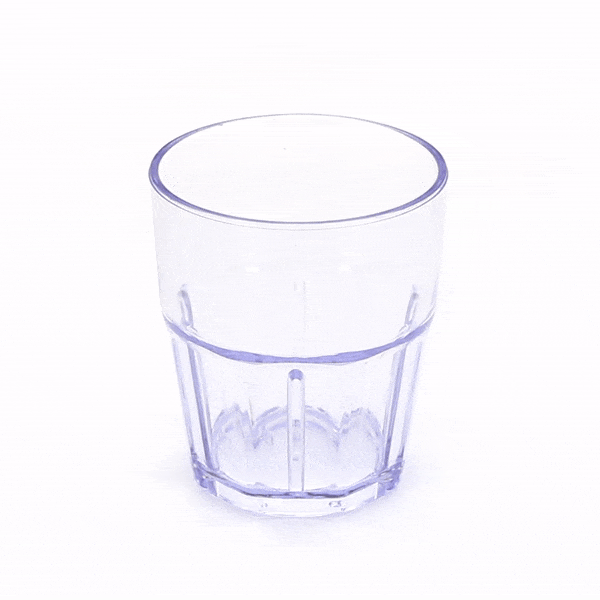 Bev Tek 12 oz Round Clear Plastic Tumbler - Shatter-Resistant - 3 1/2" x 3 1/2" x 4" - 50 count box
