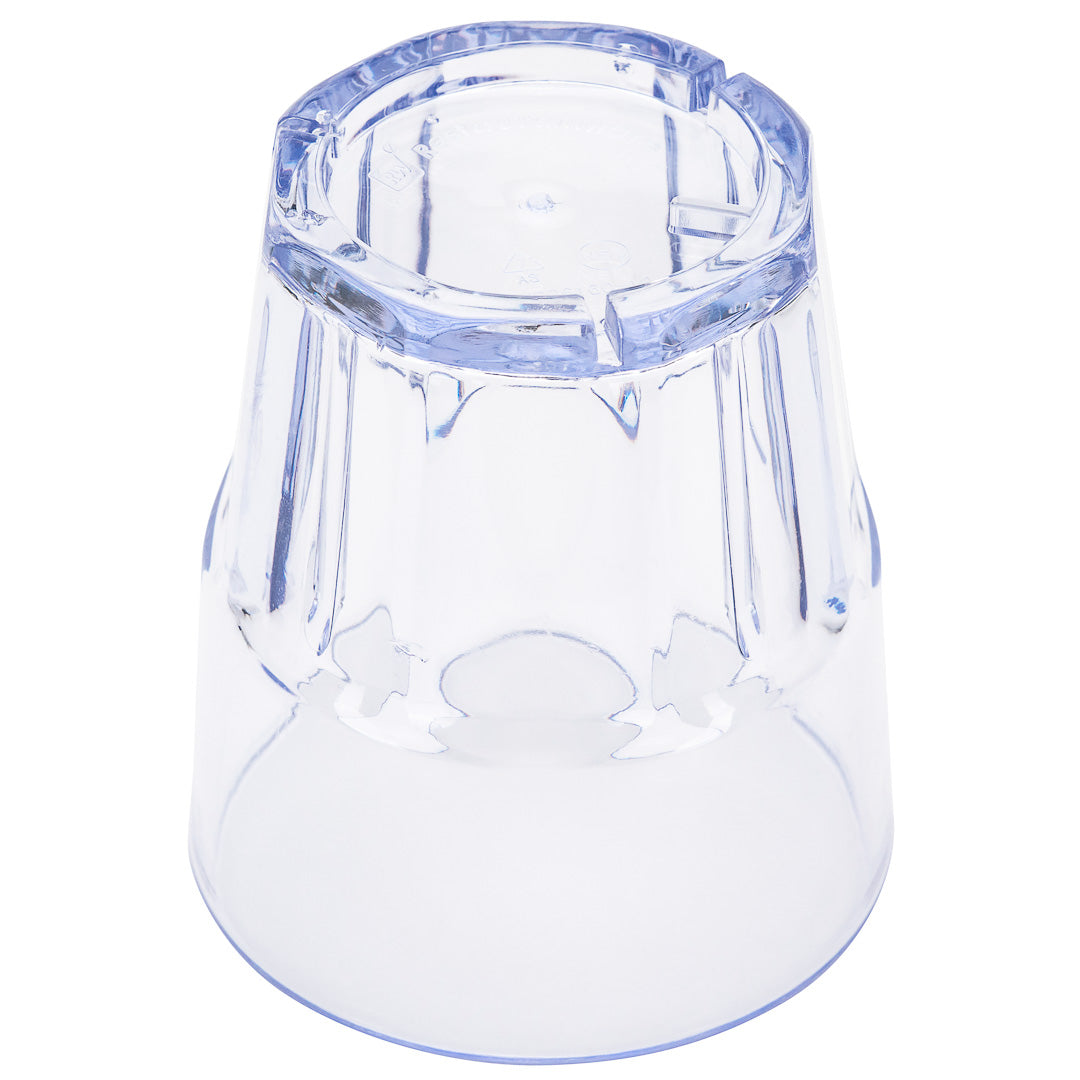 Bev Tek 12 oz Round Clear Plastic Tumbler - Shatter-Resistant - 3 1/2" x 3 1/2" x 4" - 50 count box