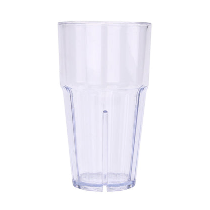 Bev Tek 16 oz Clear Plastic Tumbler - Shatter-Resistant - 3 1/2" x 3 1/2" x 6" - 10 count box