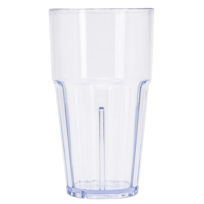 Bev Tek 16 oz Clear Plastic Tumbler - Shatter-Resistant - 3 1/2" x 3 1/2" x 6" - 10 count box