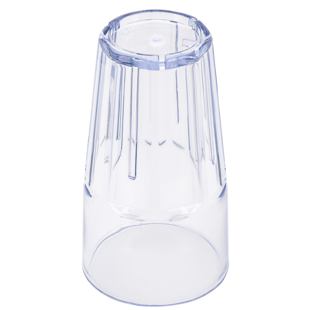 Bev Tek 16 oz Clear Plastic Tumbler - Shatter-Resistant - 3 1/2" x 3 1/2" x 6" - 10 count box