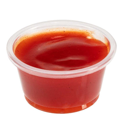 Chef 101 0.8 oz Round Clear Plastic Portion Cup - 1 3/4" x 1 3/4" x 1" - 2000 count box