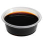 Chef 101 1.5 oz Round Clear Plastic Portion Cup - 2 1/2" x 2 1/2" x 3/4" - 2000 count box