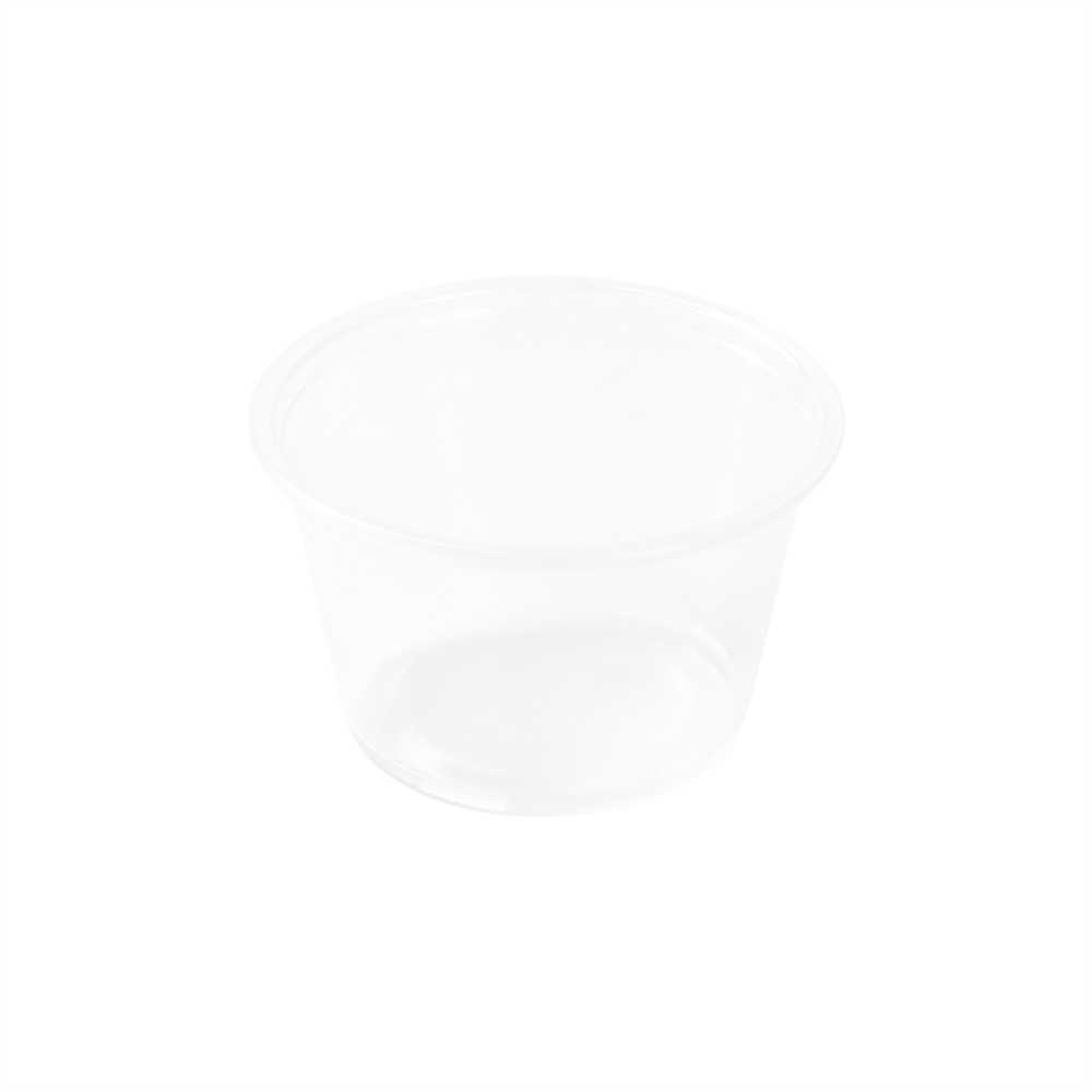 Chef 101 2.5 oz Round Clear Plastic Portion Cup - 2 1/2" x 2 1/2" x 1 1/2" - 2000 count box