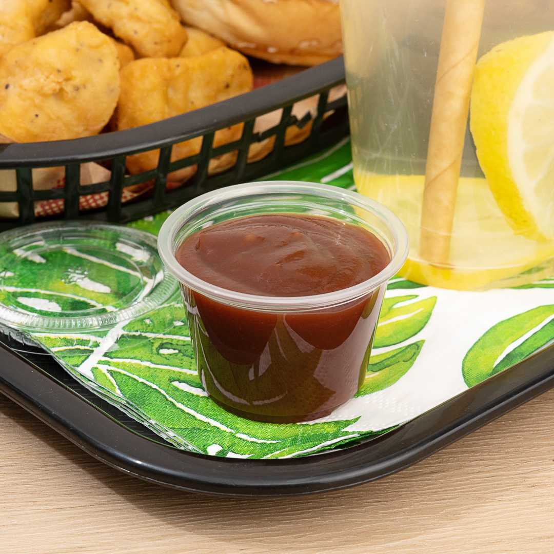 Chef 101 2.5 oz Round Clear Plastic Portion Cup - 2 1/2" x 2 1/2" x 1 1/2" - 2000 count box