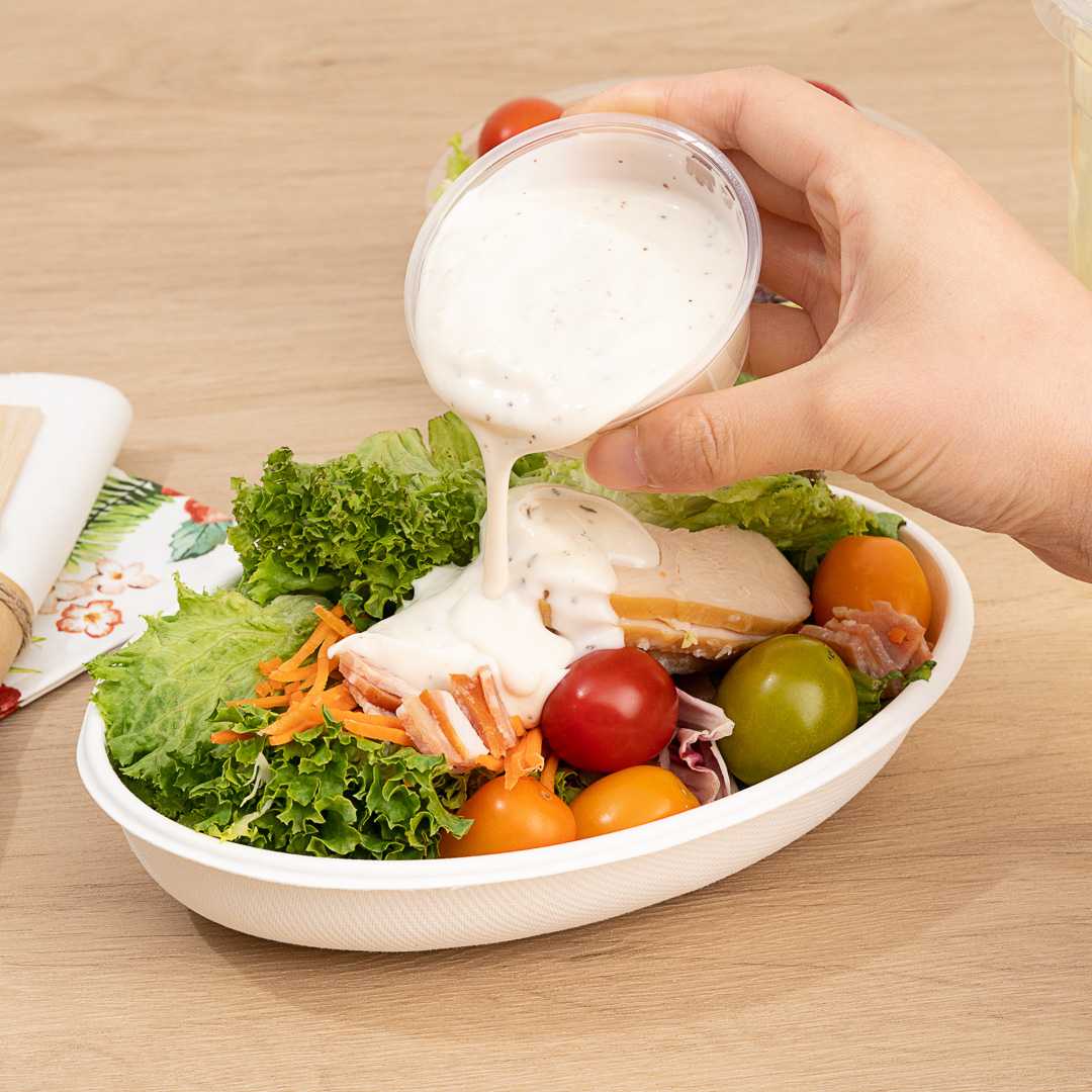 Chef 101 3.3 oz Round Clear Plastic Portion Cup - 3" x 3" x 1 1/4" - 2000 count box