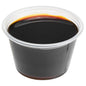 Chef 101 4 oz Round Clear Plastic Portion Cup - 3" x 3" x 1 3/4" - 2000 count box