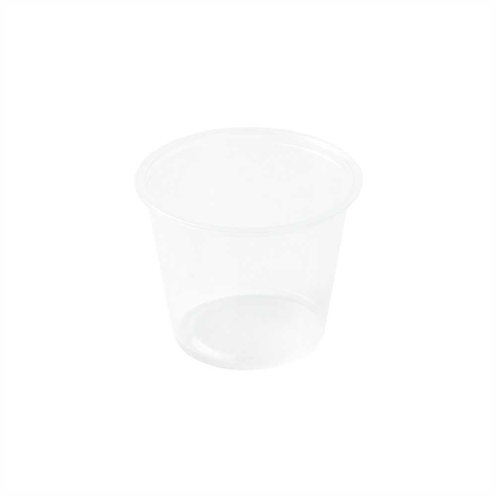 Chef 101 5.5 oz Round Clear Plastic Portion Cup - 3" x 3" x 2 1/4" - 2000 count box