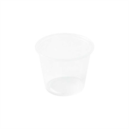 Chef 101 5.5 oz Round Clear Plastic Portion Cup - 3" x 3" x 2 1/4" - 2000 count box