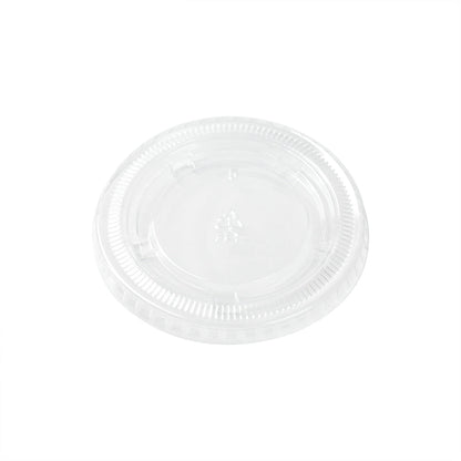 Chef 101 Round Clear Plastic Portion Cup Lid - Fits 3.3, 4 and 5.5 oz - 3" x 3" x 1/4" - 2000 count box