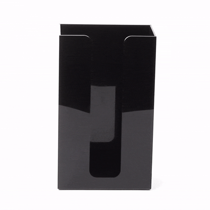 Restpresso Black Acrylic Vertical Coffee Cup Sleeve Dispenser - 6" x 3 1/2" x 10" - 1 count box