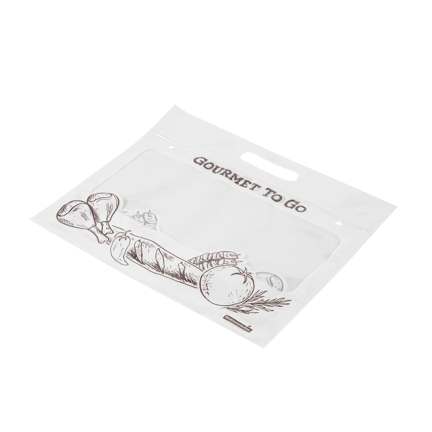 Bag Tek White Plastic Rotisserie Chicken / Hot Food Bag - Hot & Fresh - 12 3/4" x 5 3/4" x 10 1/4" - 100 count box