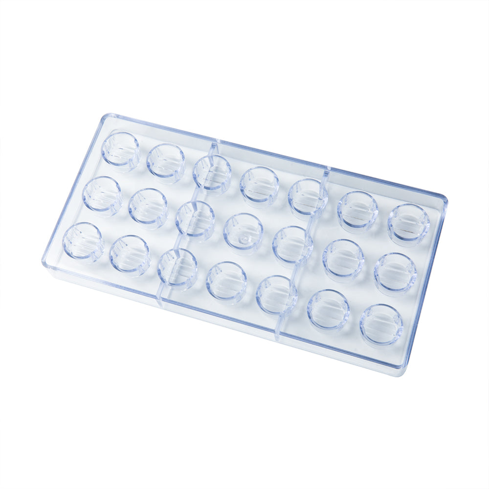 Pastry Tek Polycarbonate Geo Sphere Candy / Chocolate Mold - 21-Compartment - 1 count box
