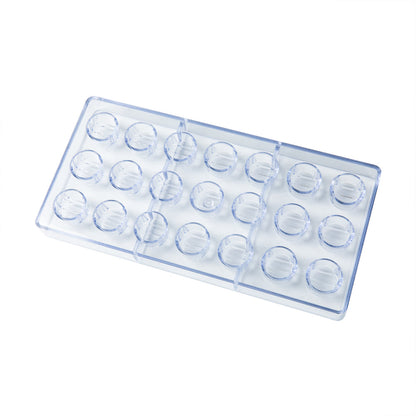 Pastry Tek Polycarbonate Geo Sphere Candy / Chocolate Mold - 21-Compartment - 1 count box