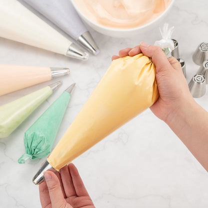 Pastry Tek Clear Plastic Easy Grip Pastry Piping Bag - Recyclable - 18" x 9 1/2" - 100 count box