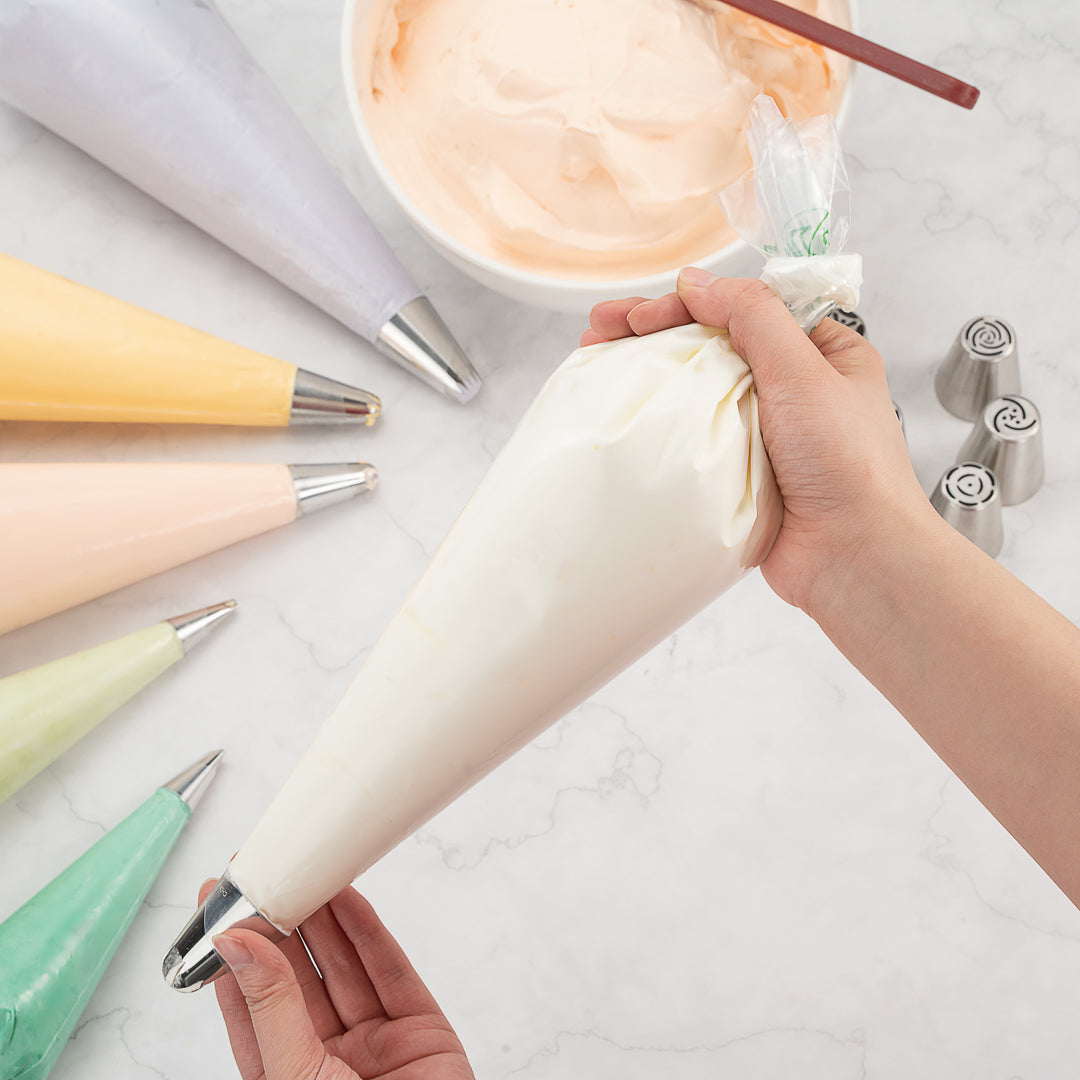 Pastry Tek Clear Plastic Easy Grip Pastry Piping Bag - Recyclable - 21" x 10 3/4" - 100 count box