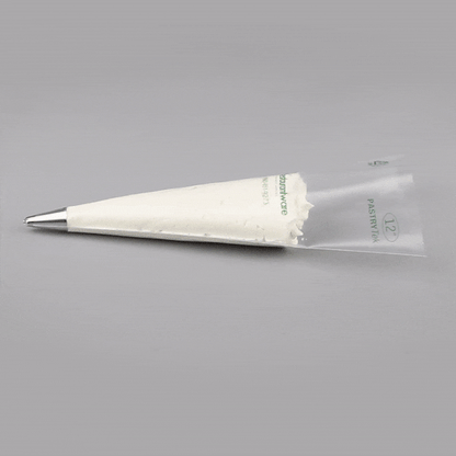 Pastry Tek Clear Plastic Pastry Piping Bag - Recyclable - 12 1/4" x 6" - 100 count box