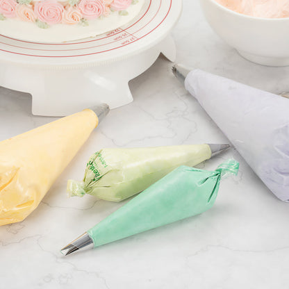 Pastry Tek Clear Plastic Pastry Piping Bag - Recyclable - 12 1/4" x 6" - 100 count box