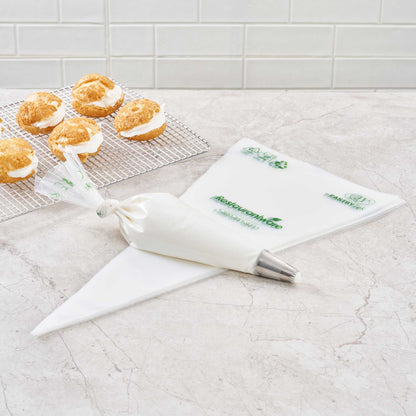 Pastry Tek Clear Plastic Pastry Piping Bag - Recyclable - 21" x 10 3/4" - 100 count box