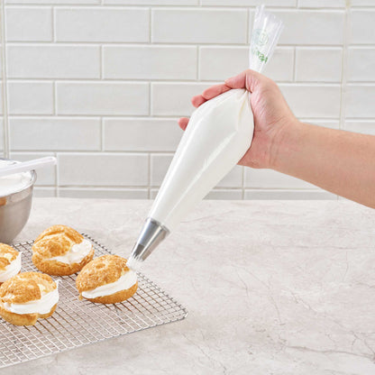 Pastry Tek Clear Plastic Pastry Piping Bag - Recyclable - 21" x 10 3/4" - 100 count box