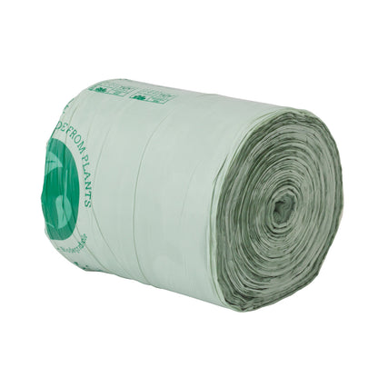 Basic Nature 8 gal Green Plastic Trash Can Liner - Compostable - 100 count box