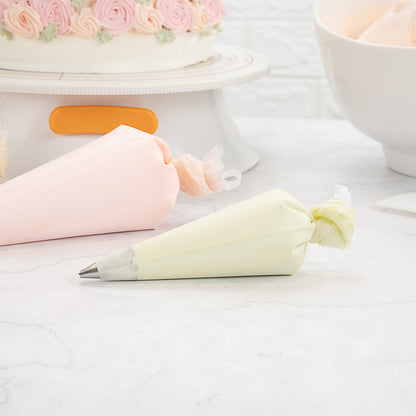 Pastry Tek White Silicone Pastry Piping Bag - 10 1/4" x 6 1/4" - 2 count box