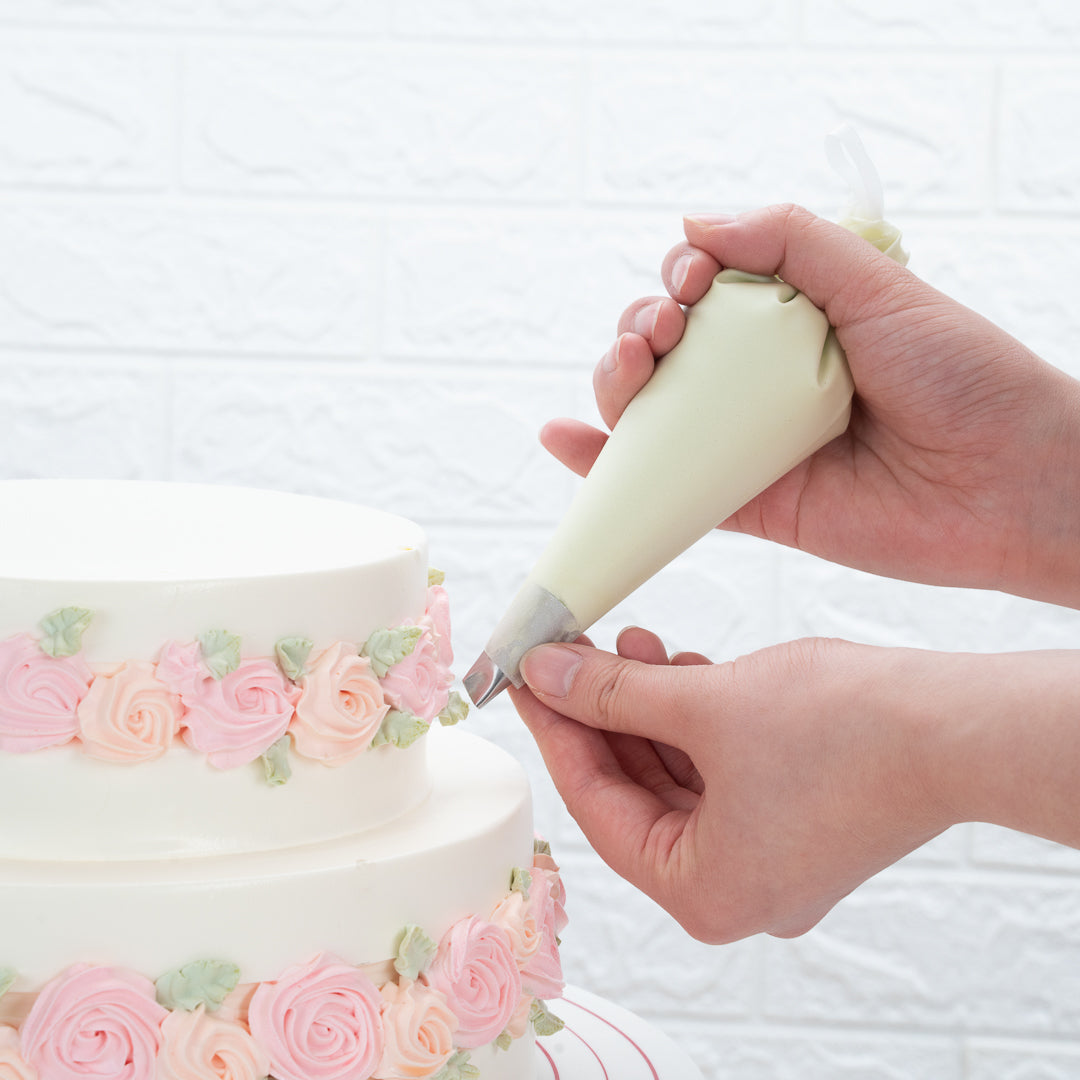 Pastry Tek White Silicone Pastry Piping Bag - 10 1/4" x 6 1/4" - 2 count box
