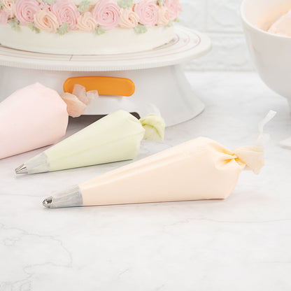 Pastry Tek White Silicone Pastry Piping Bag - 12" x 6 1/4" - 2 count box