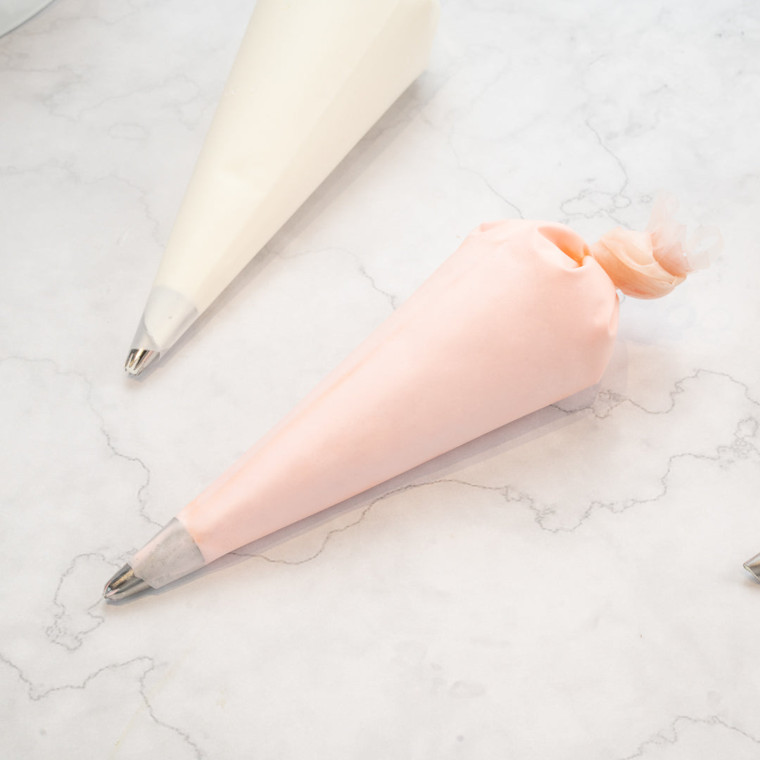 Pastry Tek White Silicone Pastry Piping Bag - 14" x 7 1/4" - 2 count box