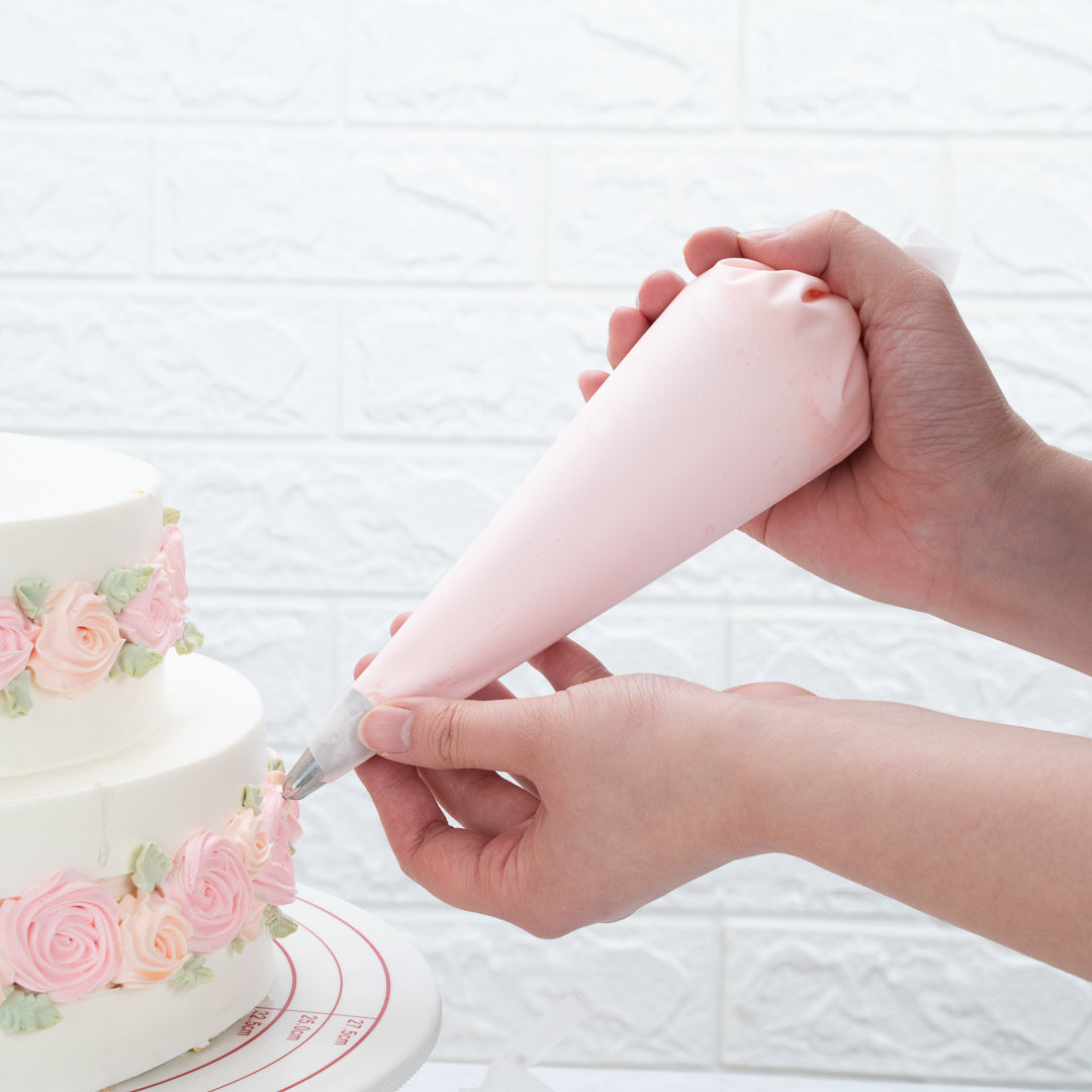 Pastry Tek White Silicone Pastry Piping Bag - 14" x 7 1/4" - 2 count box