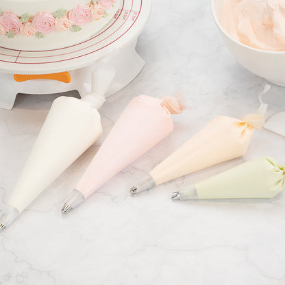 Pastry Tek White Silicone Pastry Piping Bag - 14" x 7 1/4" - 2 count box