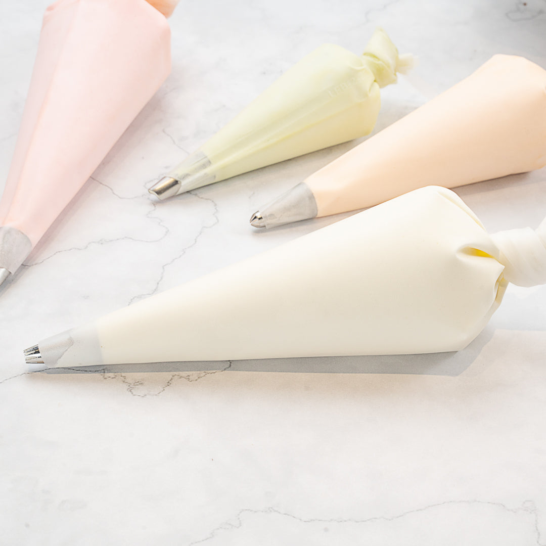 Pastry Tek White Silicone Pastry Piping Bag - 16" x 8 3/4" - 2 count box