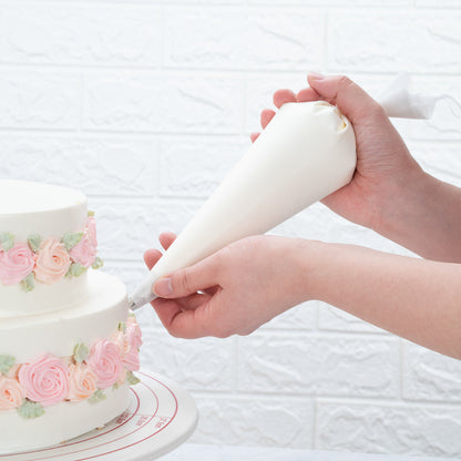 Pastry Tek White Silicone Pastry Piping Bag - 16" x 8 3/4" - 2 count box
