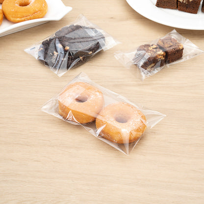 Bag Tek Clear Plastic Lip and Tape Bag - Self Sealing - 6" x 4" - 100 count box