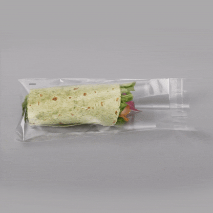 Bag Tek Clear Plastic Lip and Tape Bag - Self Sealing - 7" x 5" - 100 count box