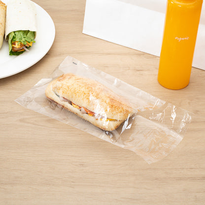 Bag Tek Clear Plastic Lip and Tape Bag - Self Sealing - 9" x 6" - 100 count box
