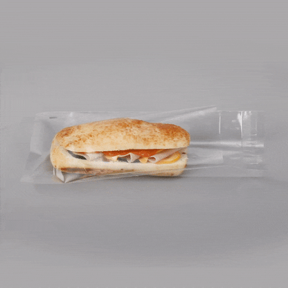 Bag Tek Clear Plastic Lip and Tape Bag - Self Sealing - 9" x 6" - 100 count box