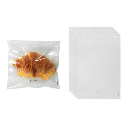 Bag Tek Clear Plastic Lip and Tape Bag - Self Sealing - 10" x 8" - 100 count box
