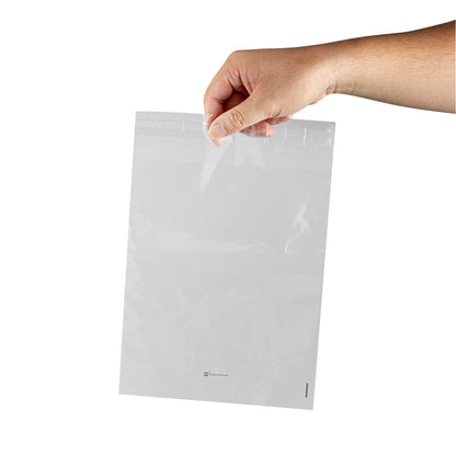 Bag Tek Clear Plastic Lip and Tape Bag - Self Sealing - 10" x 8" - 100 count box